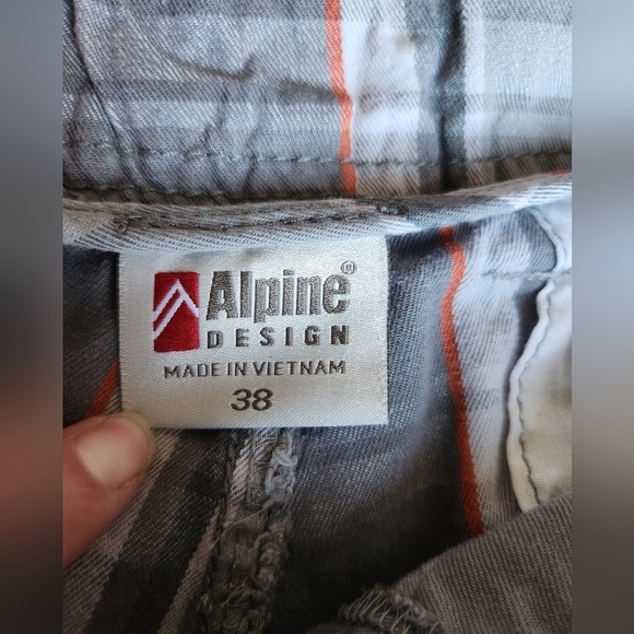 Alpine Design Mens Plaid Gray Cotton Shorts Size 38 - Picture 2 of 7